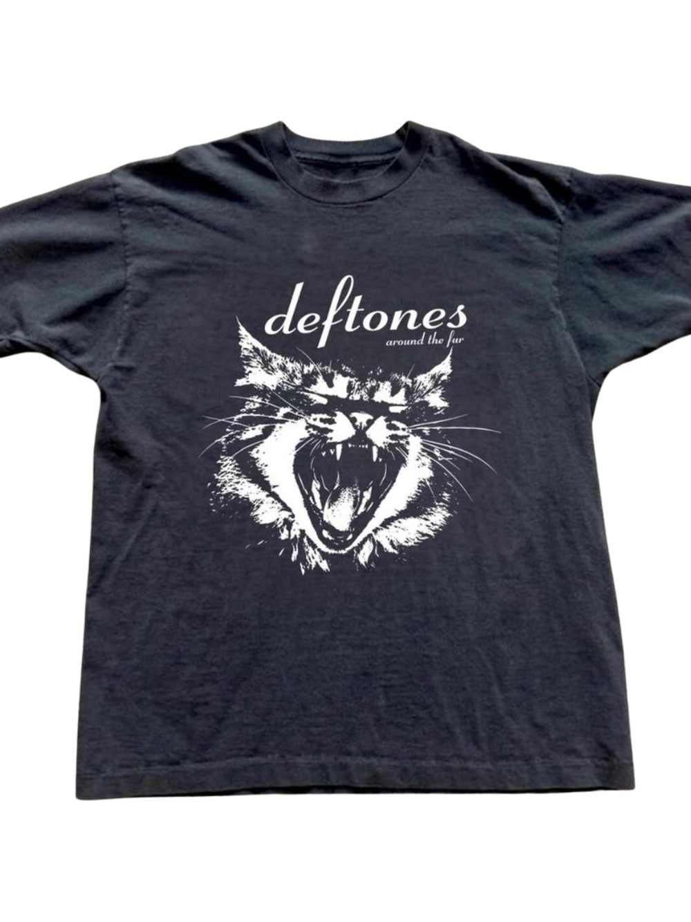 Black Graphic Cat T-Shirt
